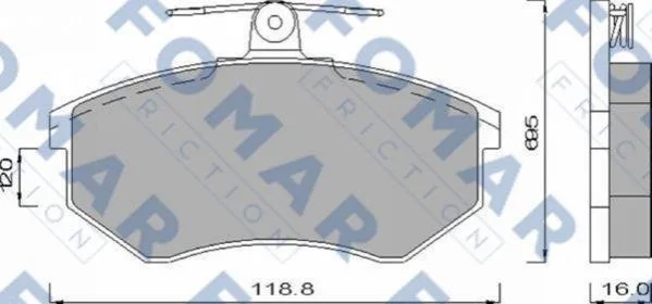 Гальмівні колодки передні дискові FOMAR FO 488481 (фото 1)