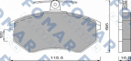 Гальмівні колодки передні дискові FOMAR FO 488481