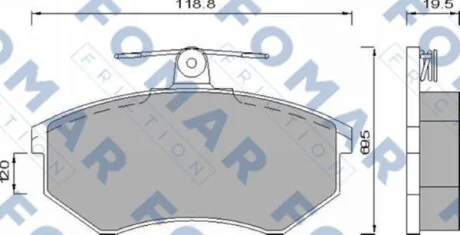 Тормозные колодки передние дисковые FOMAR FO 488581