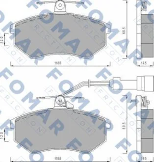Колодки тормозные дисковые FOMAR FO 488681
