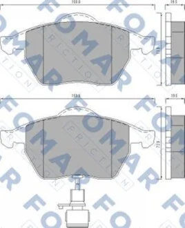 Тормозные колодки передние дисковые FOMAR FO 495781