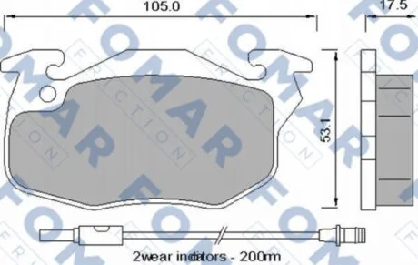 Тормозные колодки передние дисковые FOMAR FO 529481