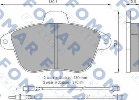 Гальмівні колодки передні дискові FOMAR FO 557281