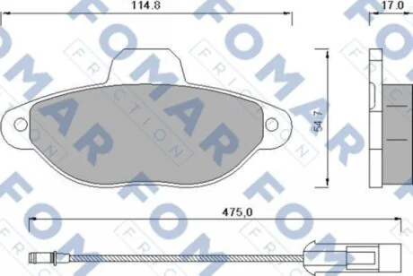 Тормозные колодки передние дисковые FOMAR FO 582881