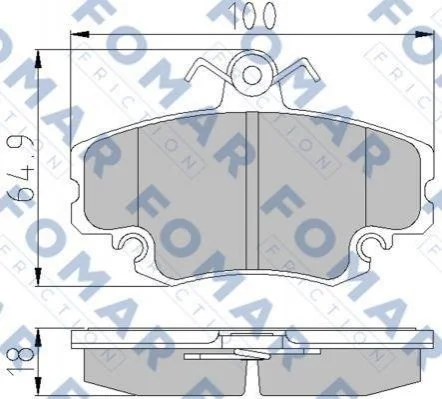 Гальмівні колодки передні дискові FOMAR FO 608381 (фото 1)