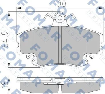 Гальмівні колодки передні дискові FOMAR FO 608381