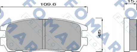 Тормозные колодки дисковые FOMAR FO 621481