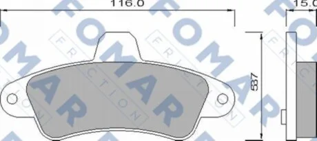Тормозные колодки дисковые FOMAR FO 625081