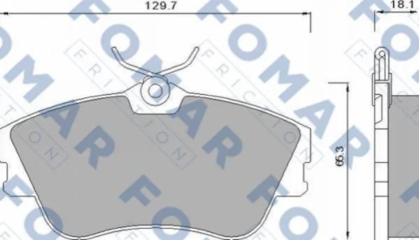 Гальмівні колодки передні дискові FOMAR FO 625381 (фото 1)