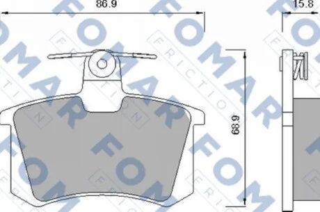 Тормозные колодки дисковые FOMAR FO 625481