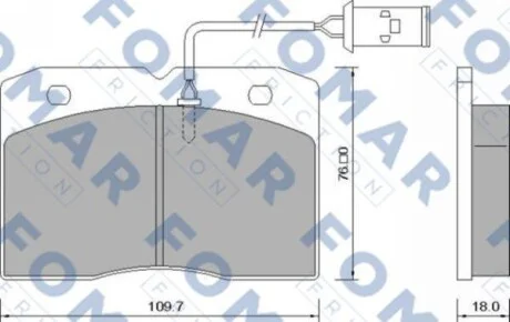 Тормозные колодки передние дисковые FOMAR FO 628281