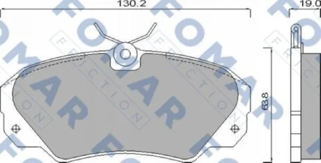 Гальмівні колодки передні дискові FOMAR FO628581