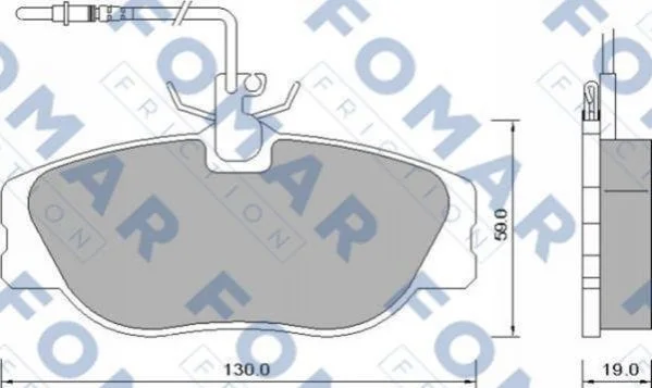 Гальмівні колодки передні дискові FOMAR FO 629081 (фото 1)