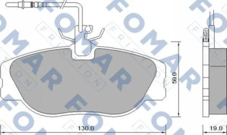 Тормозные колодки передние дисковые FOMAR FO 629081