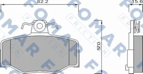 Тормозные колодки дисковые FOMAR FO 630981