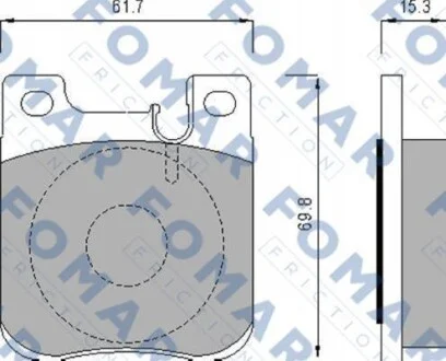 Тормозные колодки дисковые FOMAR FO 631781