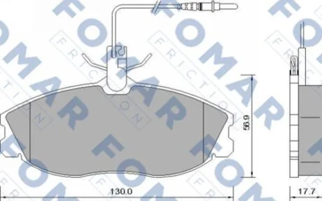 Тормозные колодки передние дисковые FOMAR FO 637581