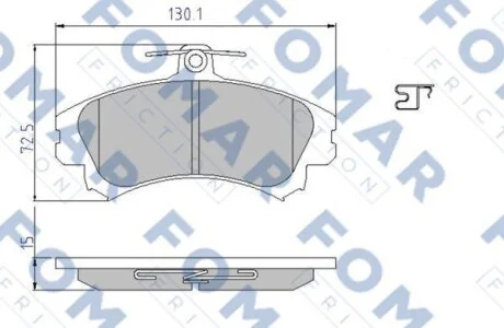 Гальмівні колодки передні дискові FOMAR FO 638081 (фото 1)