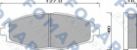 Гальмівні колодки передні дискові FOMAR FO 642281