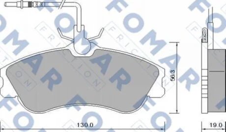 Тормозные колодки передние дисковые FOMAR FO 642681