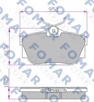 Колодки гальмівні дискові FOMAR FO 646881