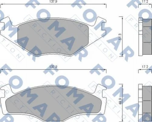 Гальмівні колодки передні дискові FOMAR FO 647481 (фото 1)