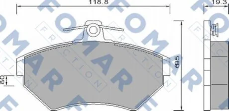 Гальмівні колодки передні дискові FOMAR FO 647681