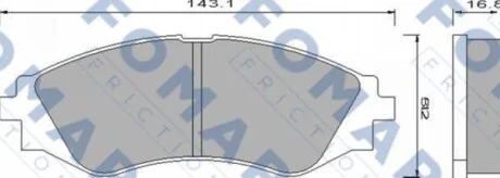 Тормозные колодки передние дисковые FOMAR FO 649781