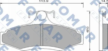 Тормозные колодки дисковые FOMAR FO 666181