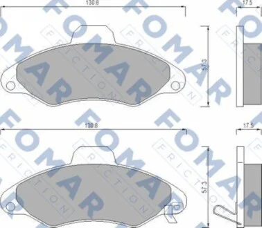 Гальмівні колодки передні дискові FOMAR FO 666981