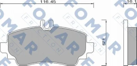 Гальмівні колодки передні дискові FOMAR FO 668581