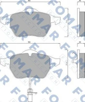 Тормозные колодки передние дисковые FOMAR FO 668681