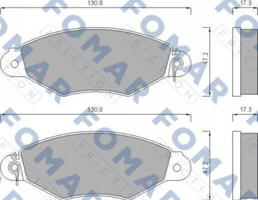 Гальмівні колодки передні дискові FOMAR FO 673281 (фото 1)