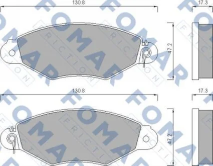 Гальмівні колодки передні дискові FOMAR FO 673281