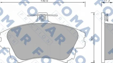 Гальмівні колодки передні дискові FOMAR FO 677481