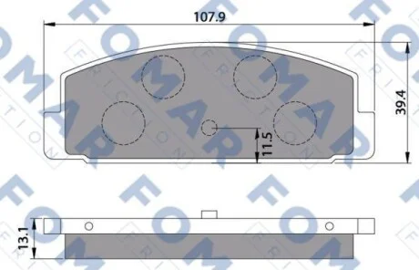 Тормозные колодки дисковые FOMAR FO 680181