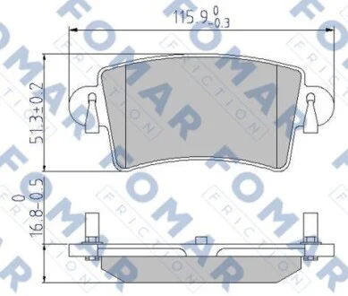 Гальмівні колодки дискові FOMAR FO 684281