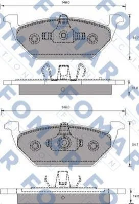 Гальмівні колодки передні дискові FOMAR FO 687681 (фото 1)