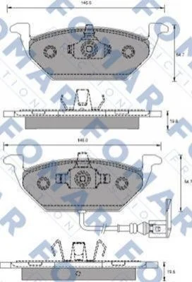 Гальмівні колодки передні дискові FOMAR FO 687781 (фото 1)