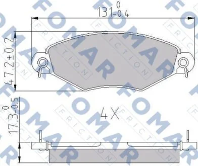 Гальмівні колодки передні дискові FOMAR FO 688181
