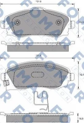 Гальмівні колодки передні дискові FOMAR FO 783481 (фото 1)