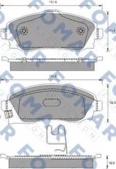 Гальмівні колодки передні дискові FOMAR FO 783481