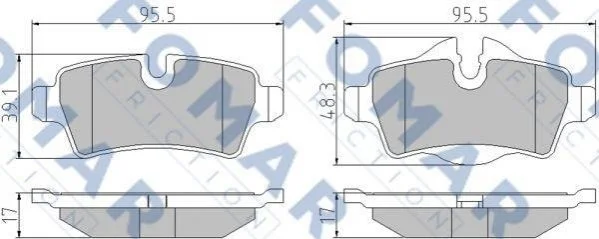 Гальмівні колодки дискові FOMAR FO 845081 (фото 1)