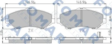Тормозные колодки передние дисковые FOMAR FO 850083