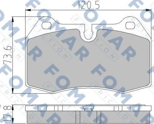 Гальмівні колодки передні дискові FOMAR FO 904981 (фото 1)