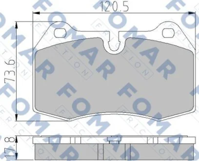 Гальмівні колодки передні дискові FOMAR FO 904981