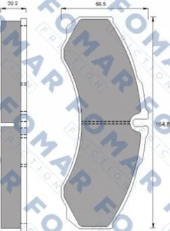 Гальмівні колодки передні дискові FOMAR FO 911481