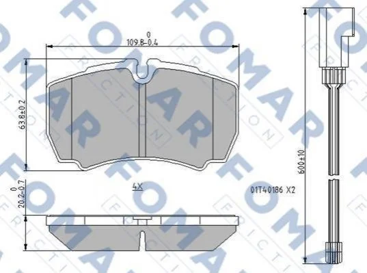 Гальмівні колодки дискові FOMAR FO 912581 (фото 1)
