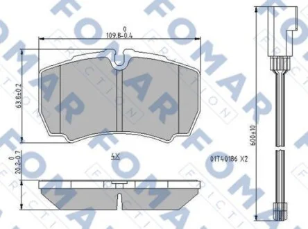 Гальмівні колодки дискові FOMAR FO 912581