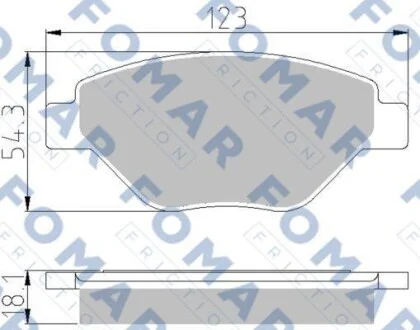 Тормозные колодки передние дисковые FOMAR FO 914381